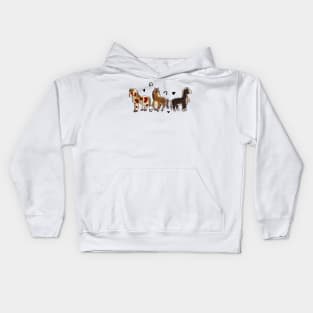 Chibi horse friendship Kids Hoodie